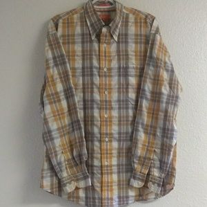 Faconnable Plaid Button Down Long Sleeve Shirt